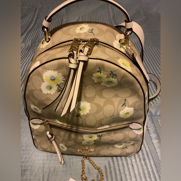 New Coach Jordyn Backpack & Wallet Daisy Canvas Print - Picture 10 of 16